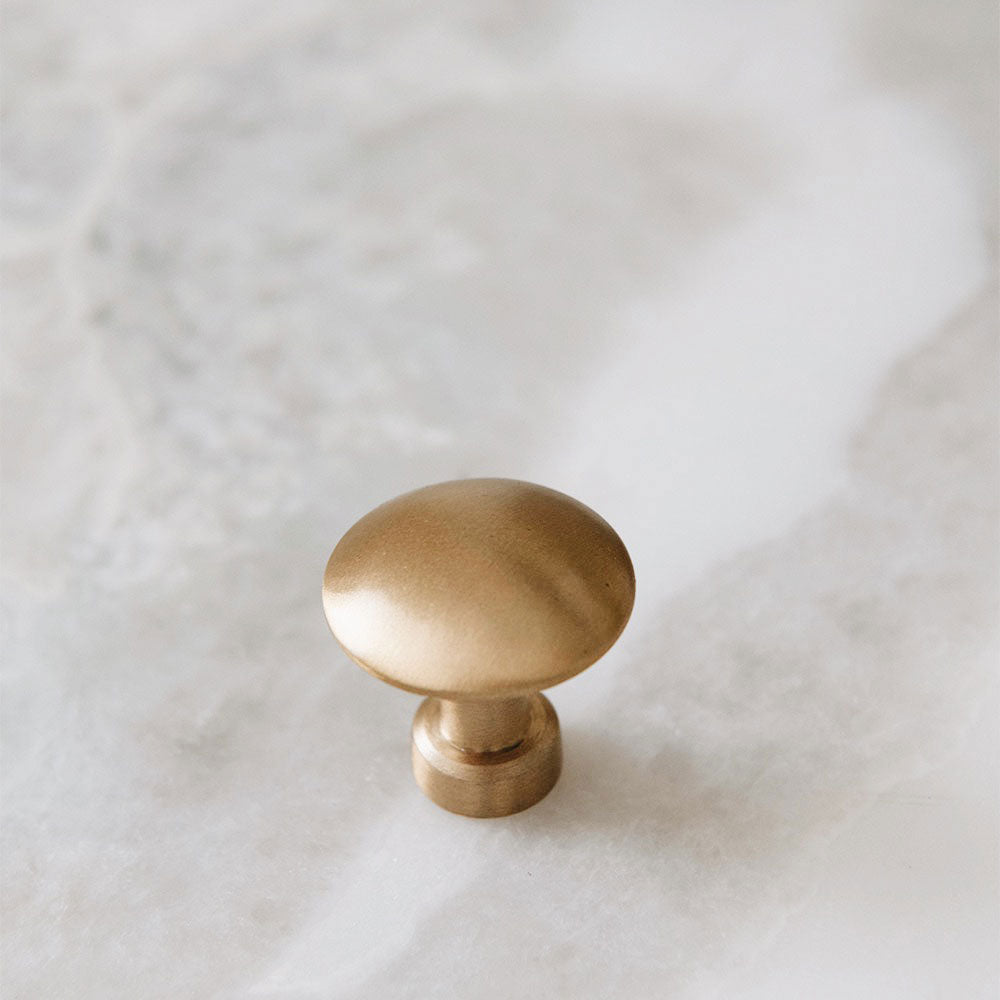 Roan Iris Antique Brass Knob