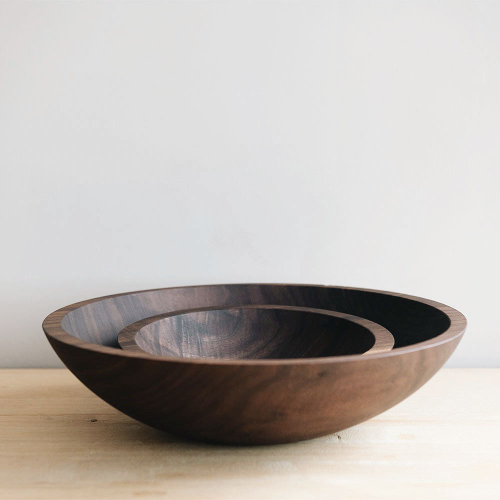 Roan Iris Walnut Wood Bowl