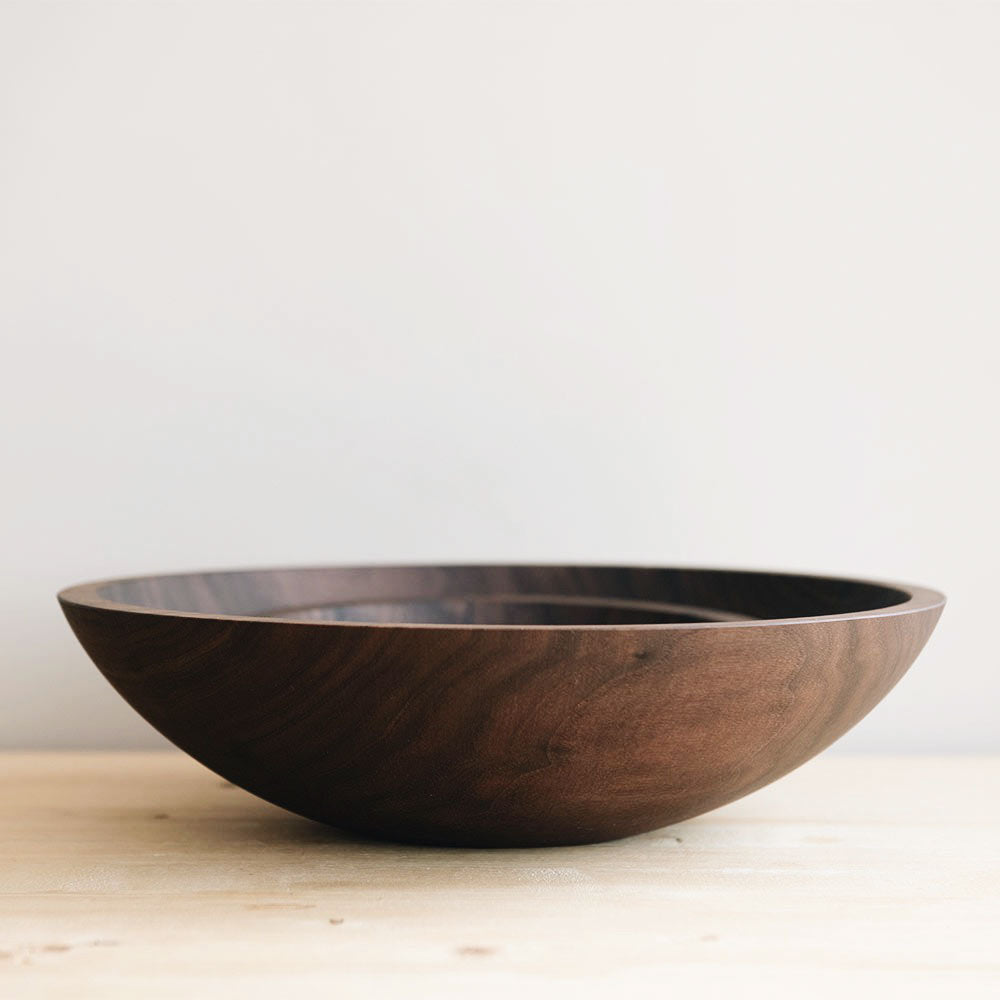 Roan Iris Walnut Wood Bowl
