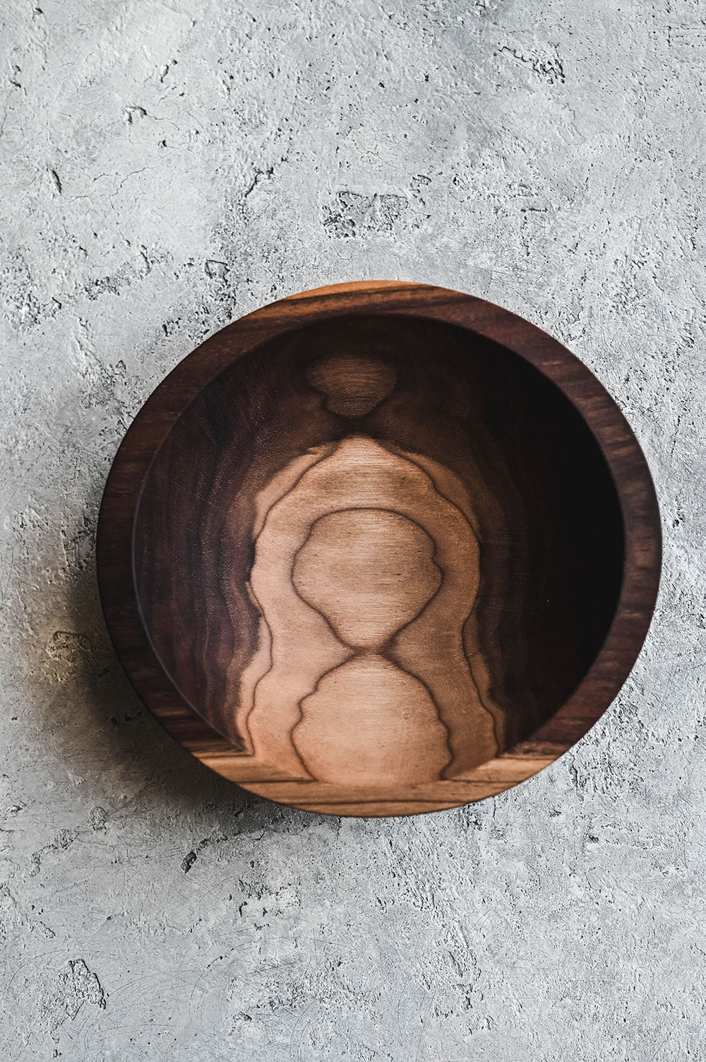 Roan Iris Walnut Wood Bowl