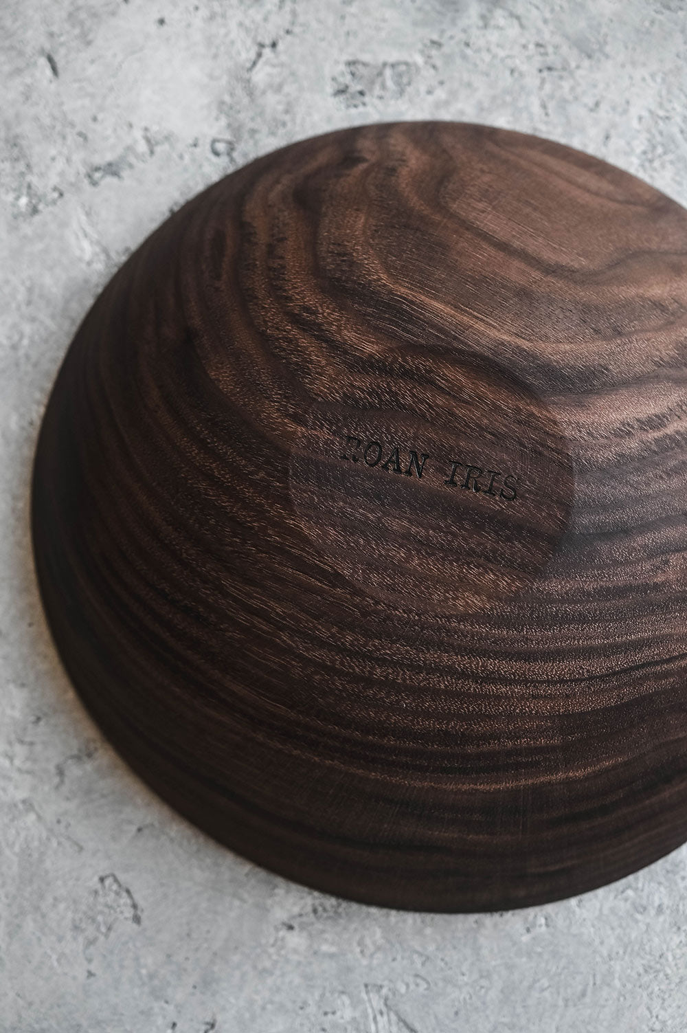 Roan Iris Walnut Wood Bowl