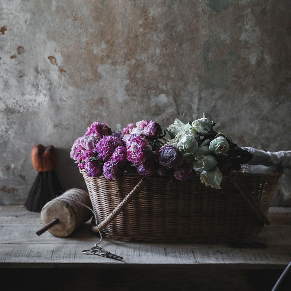 Rose Rattan Basket