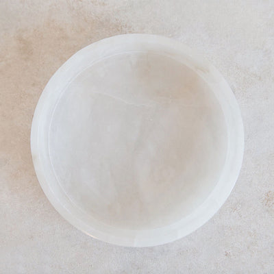 Round Alabaster Tray