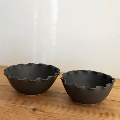 Ceramic Wave Bowl - Black