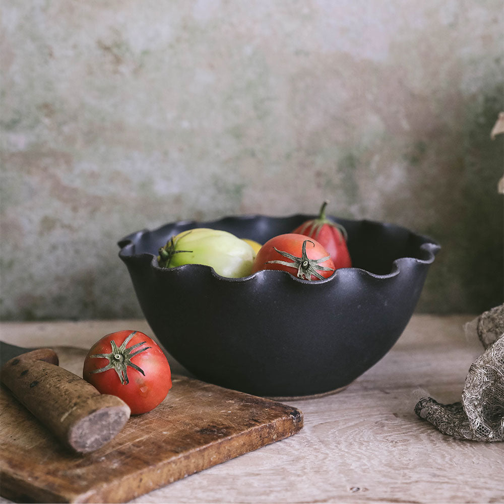 Ceramic Wave Bowl - Black