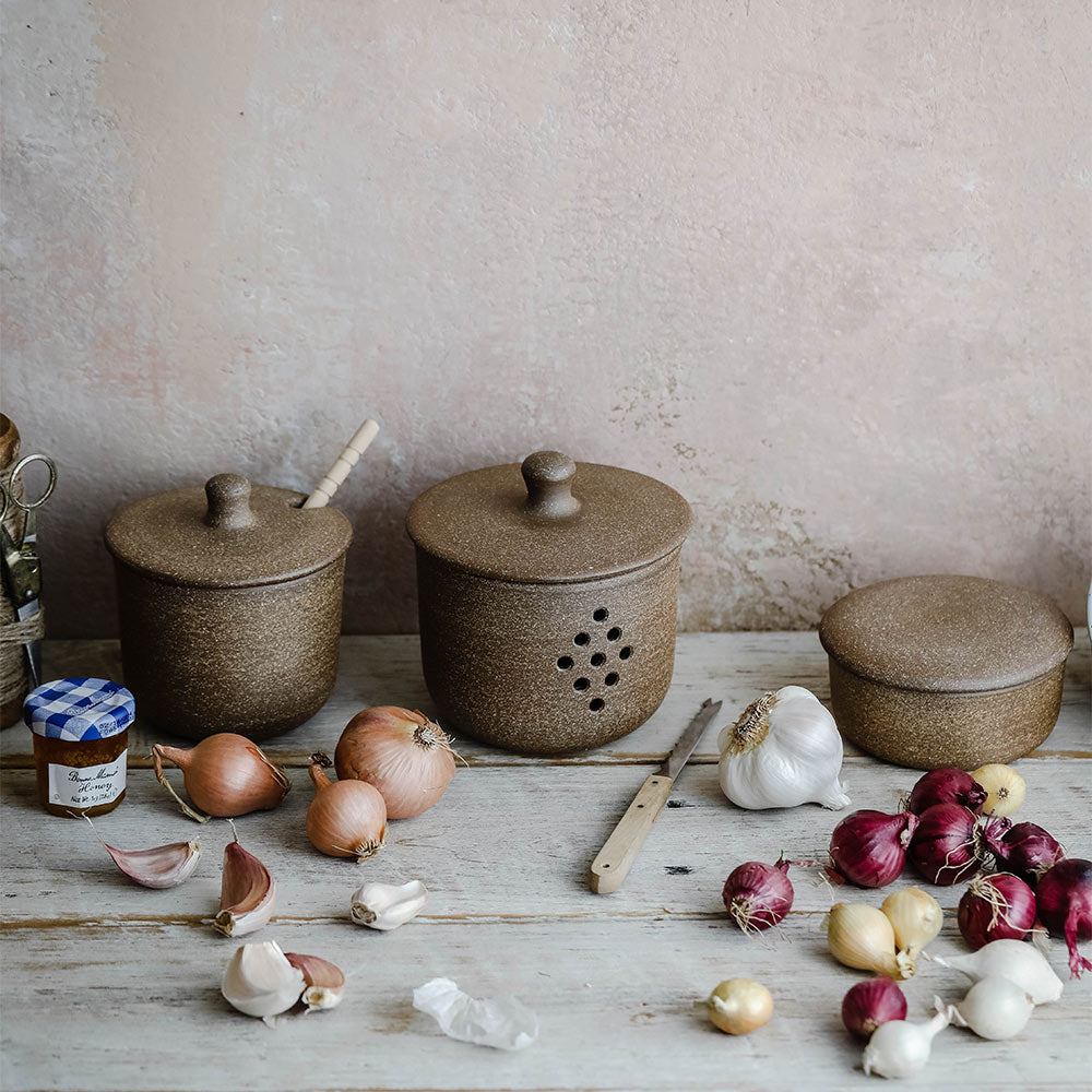 Rustic Ceramic Garlic Keeper