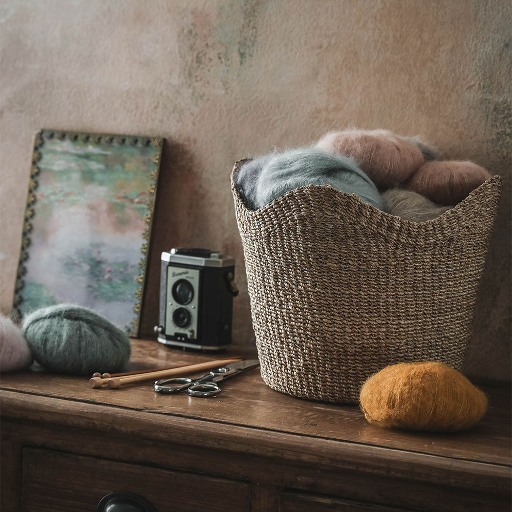 Woven Scallop Basket - Natural