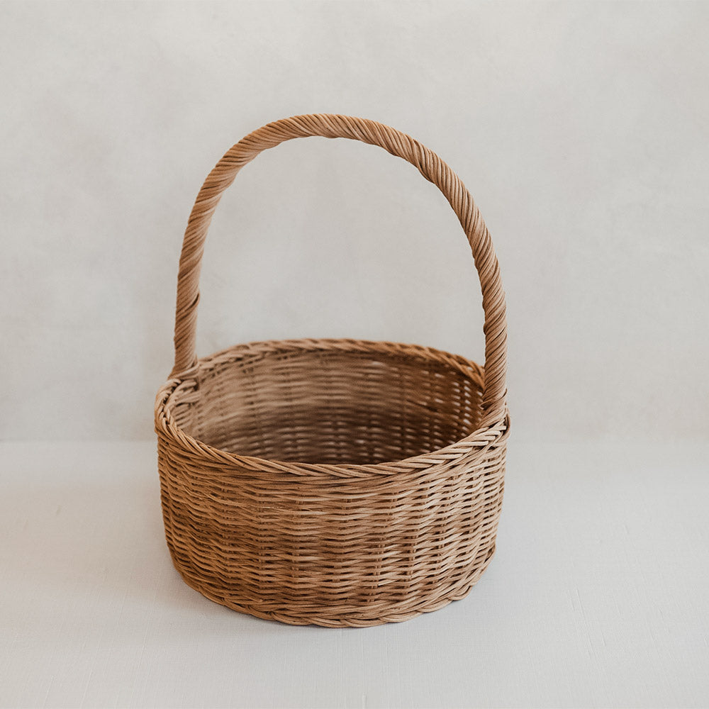 Simone Rattan Basket with Handle