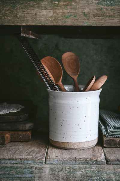 Speckled Utensil Crock