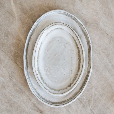 Handcrafted Grand Stoneware Serving Platter