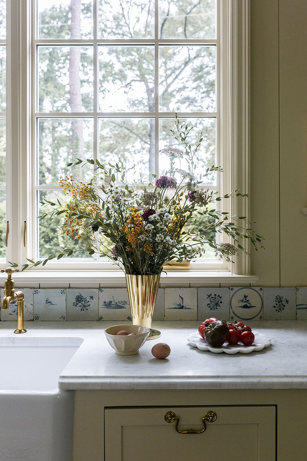 Fluted Sweetgrass Vase