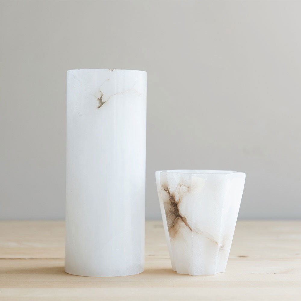 Tall Alabaster Vase
