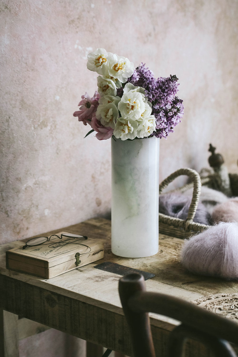 Tall Alabaster Vase
