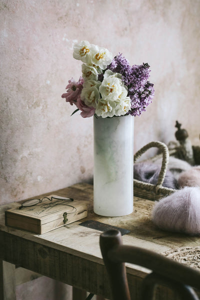 Tall Alabaster Vase