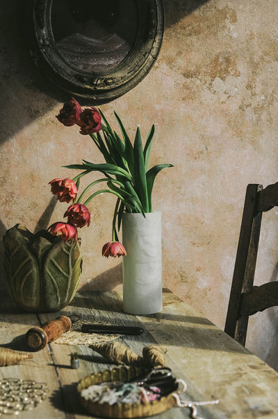 Tall Alabaster Vase