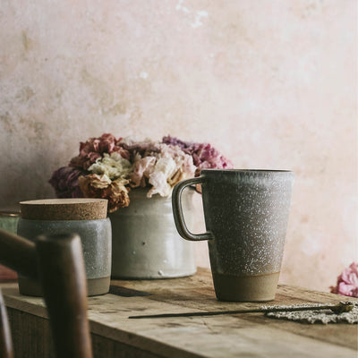 Tall Ceramic Coffee Mug - Dark