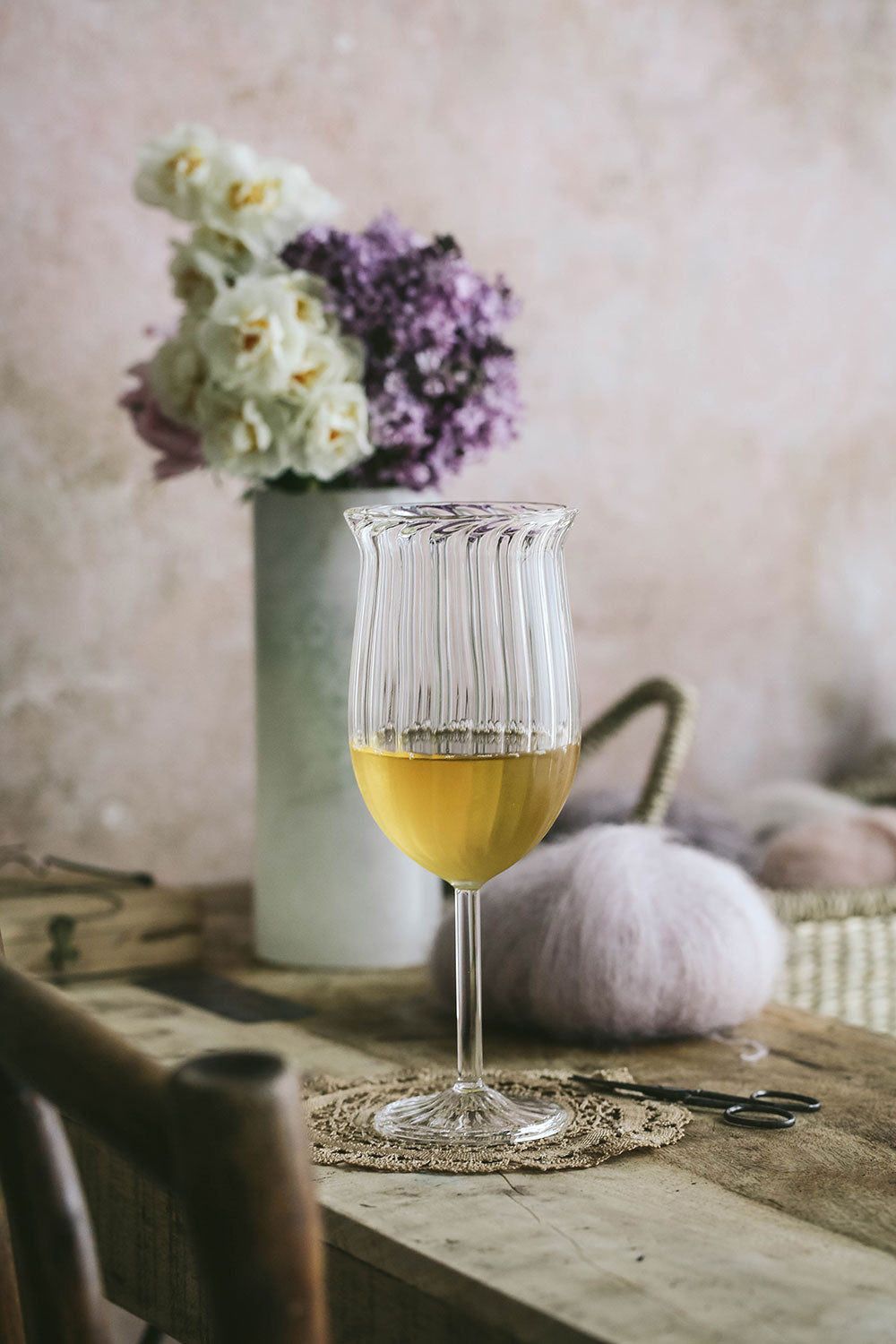 Fluted Tulip Glass