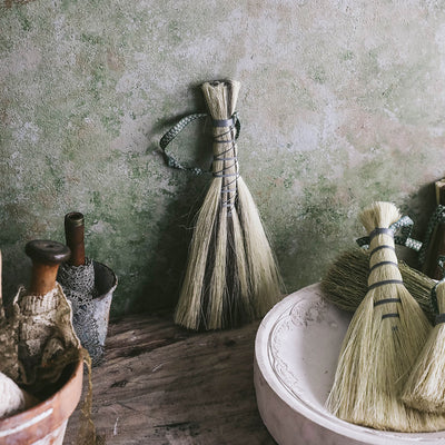 Handmade Wire-Wrapped Tampico Hand Brush