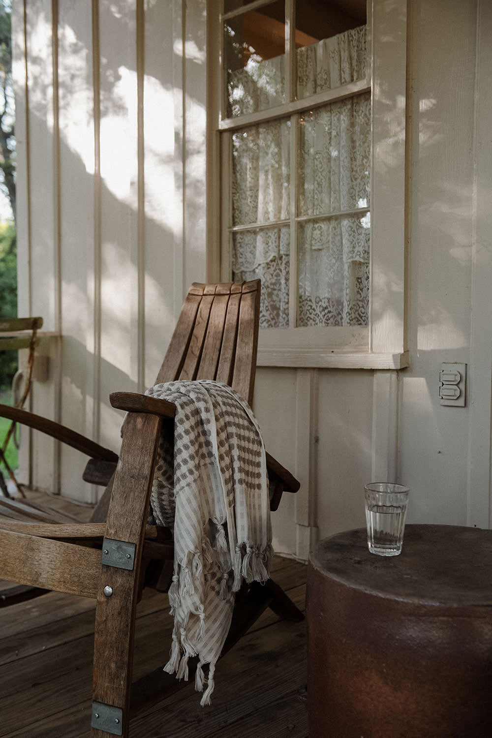 Hand-loomed Turkish Cotton Towel - Taupe Dots