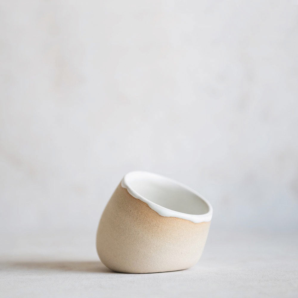 Tilted Ceramic Salt Cellar