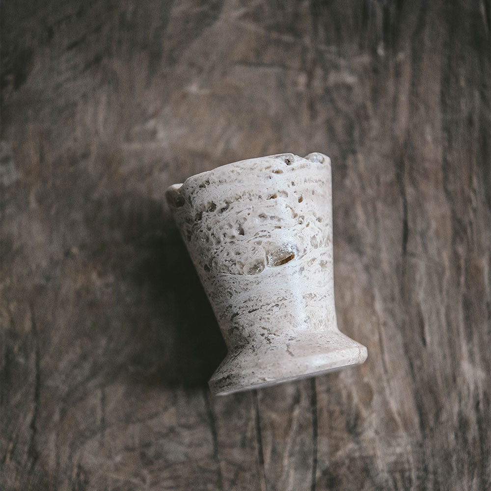 Travertine Candle Holder