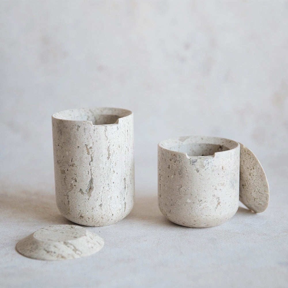 Travertine Canister