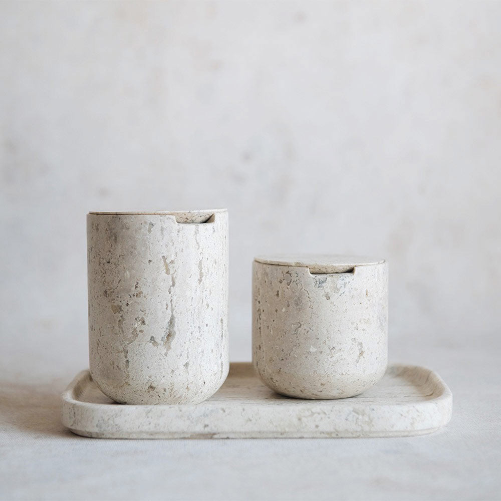 Travertine Canister