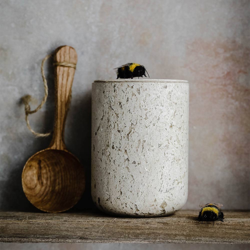 Travertine Canister