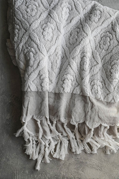 Bloom Cotton Turkish Towel - Taupe