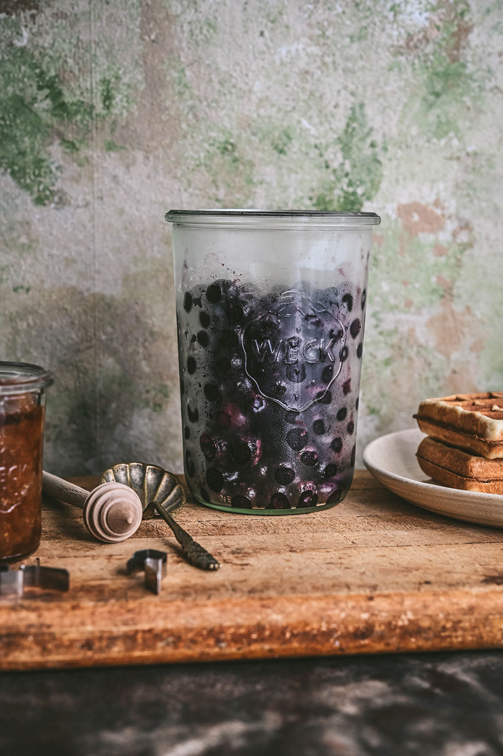 Wooden Top Glass Storage Jar