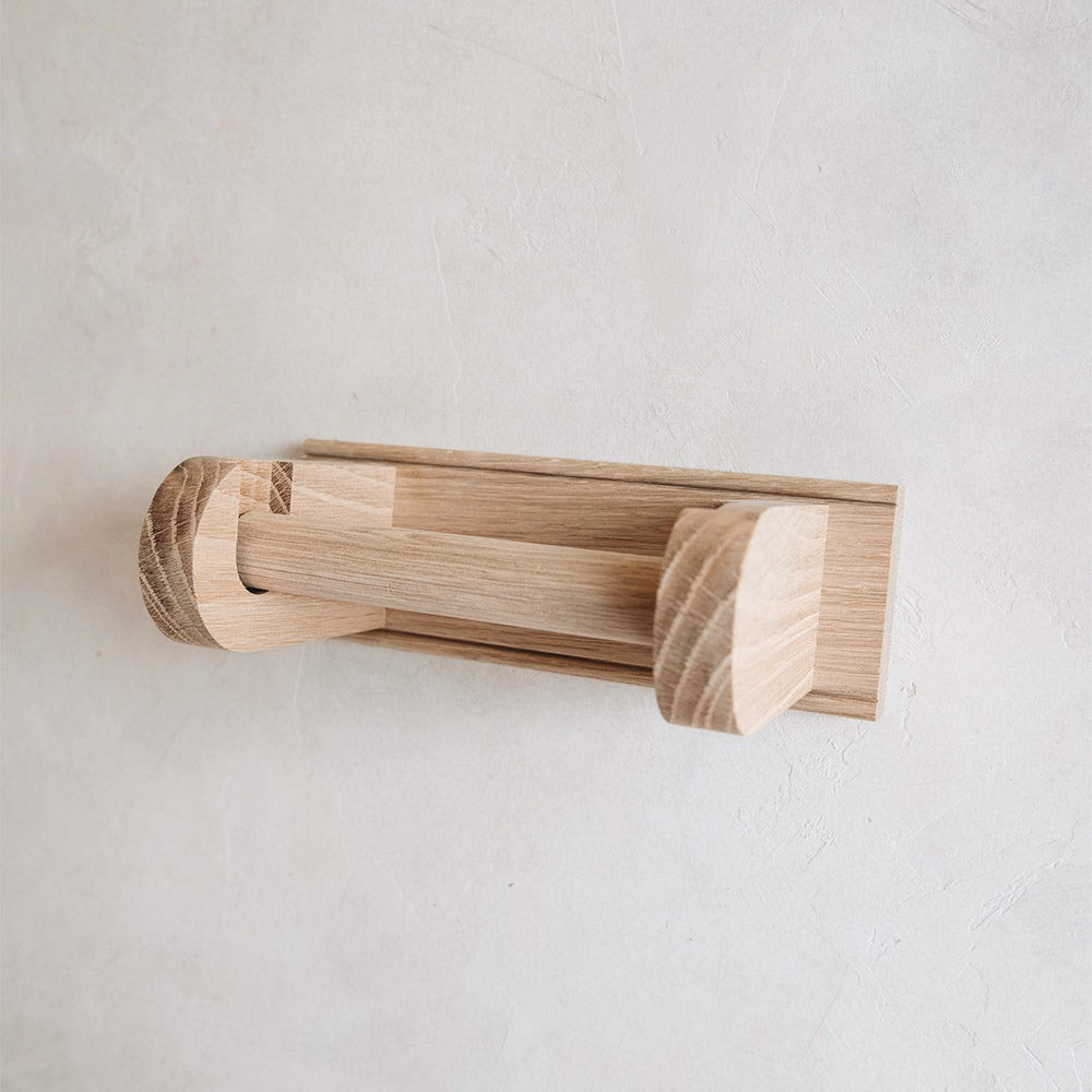 Oak Toilet Paper Holder