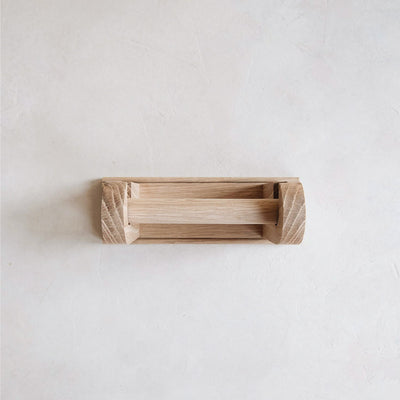 Oak Toilet Paper Holder