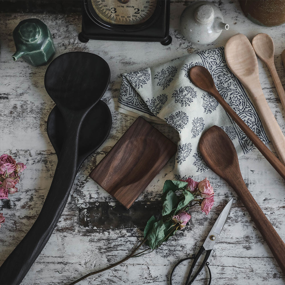 Hand Carved Walnut Tasting Spoon