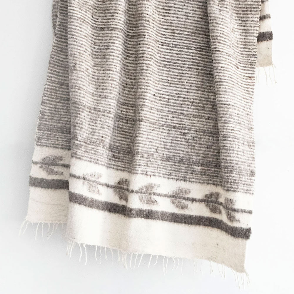 Hand-Loomed Blanket - Grey