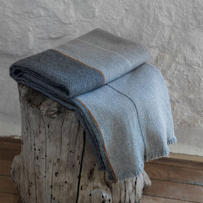 Wool Blend Throw - Grey