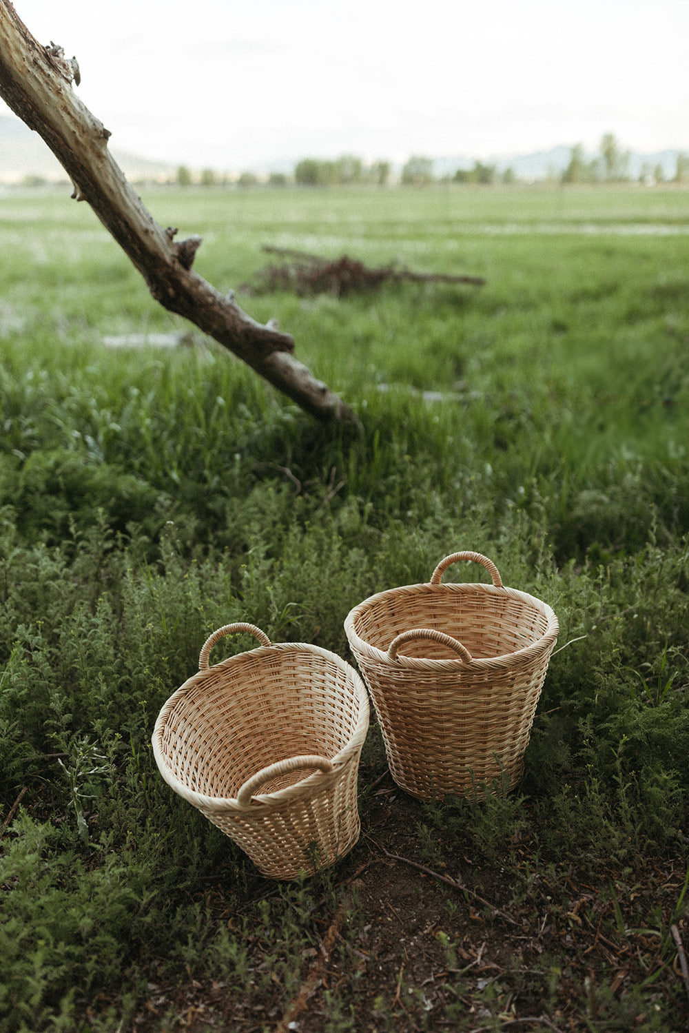 Handwoven Round Floor Basket