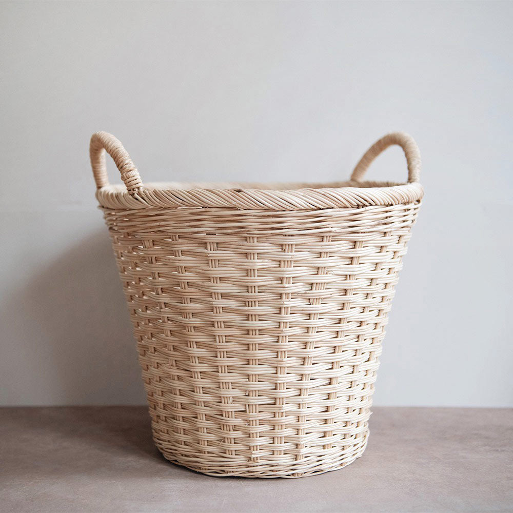 Handwoven Round Floor Basket