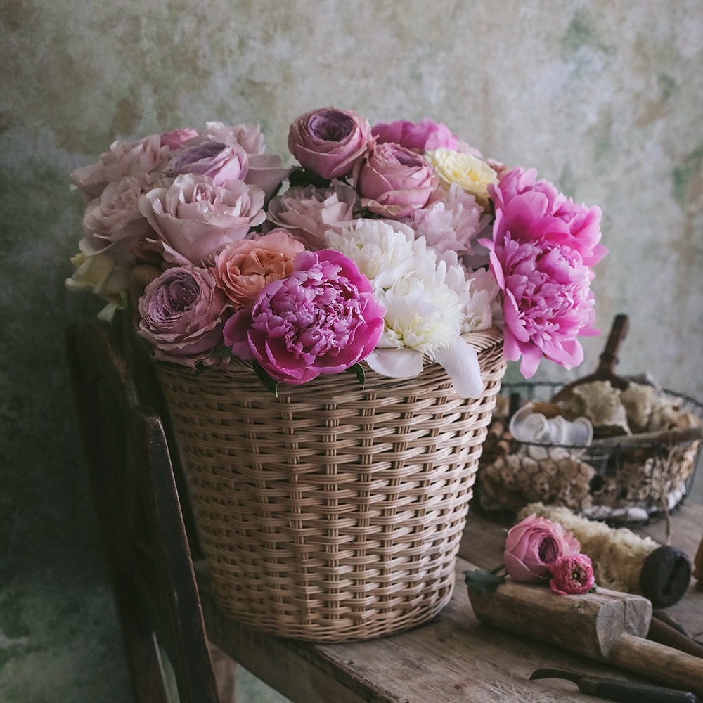 Handwoven Round Floor Basket