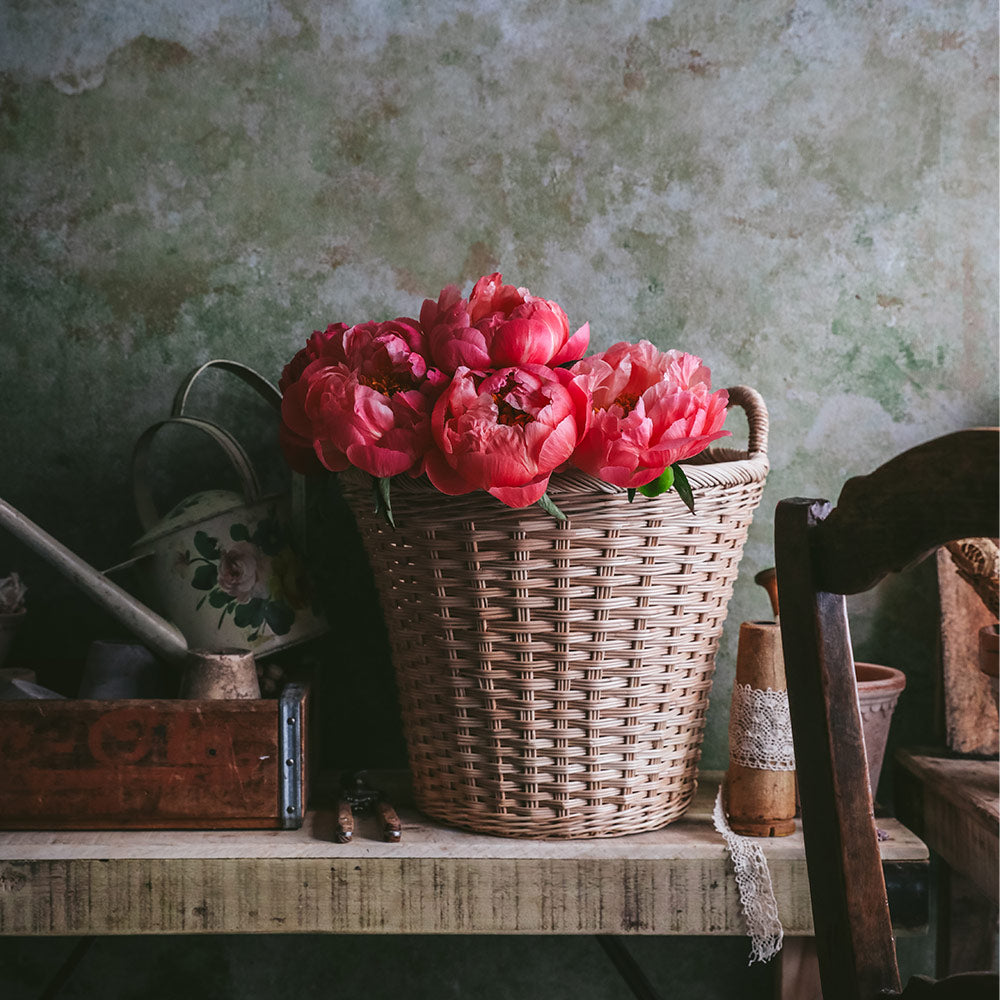 Handwoven Round Floor Basket