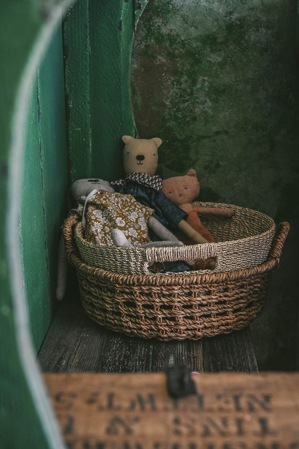 Woven Open Weave Wicker Basket