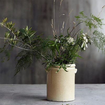 Beige Ceramic Crock