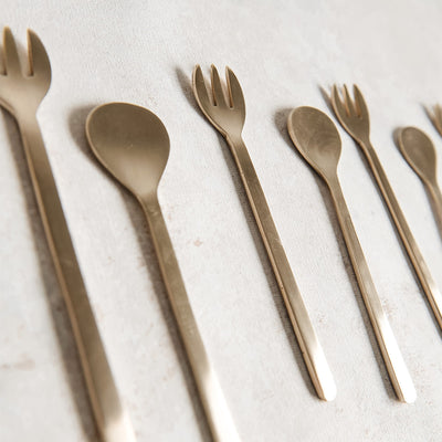 Brass Dessert Utensil Set