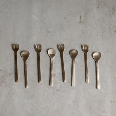 Brass Dessert Utensil Set