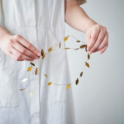 Brass Garland Golden Leaf