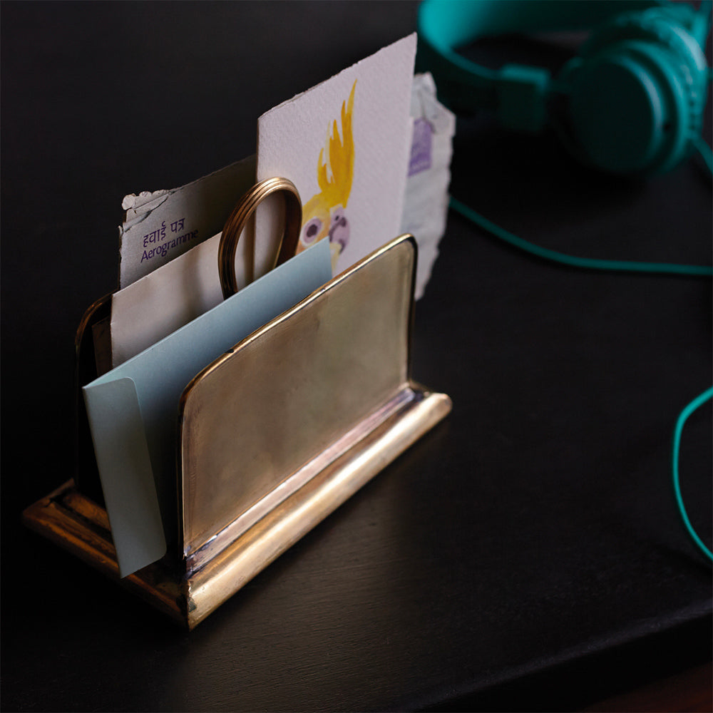 Brass Letter Organizer