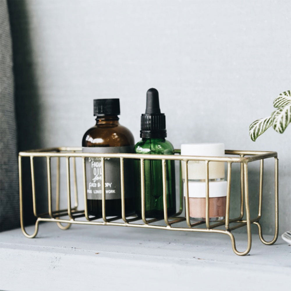 Brass Wire Storage Basket - Small