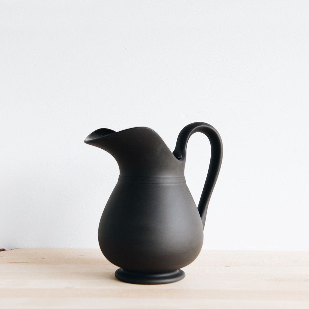 Stoneware Pitcher - Black, Small