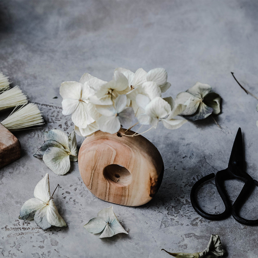 Wooden Donut Vase