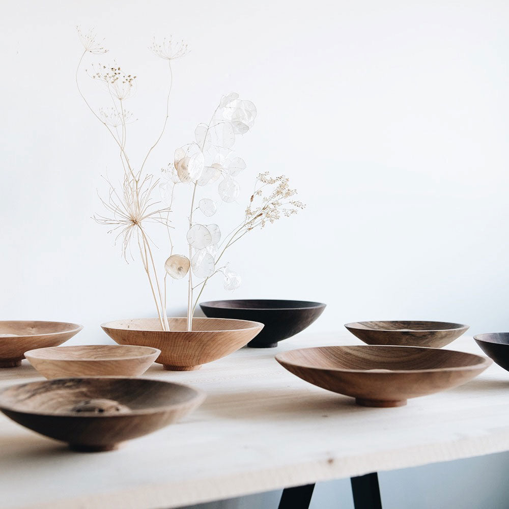 Wood Dried Flower Bowl