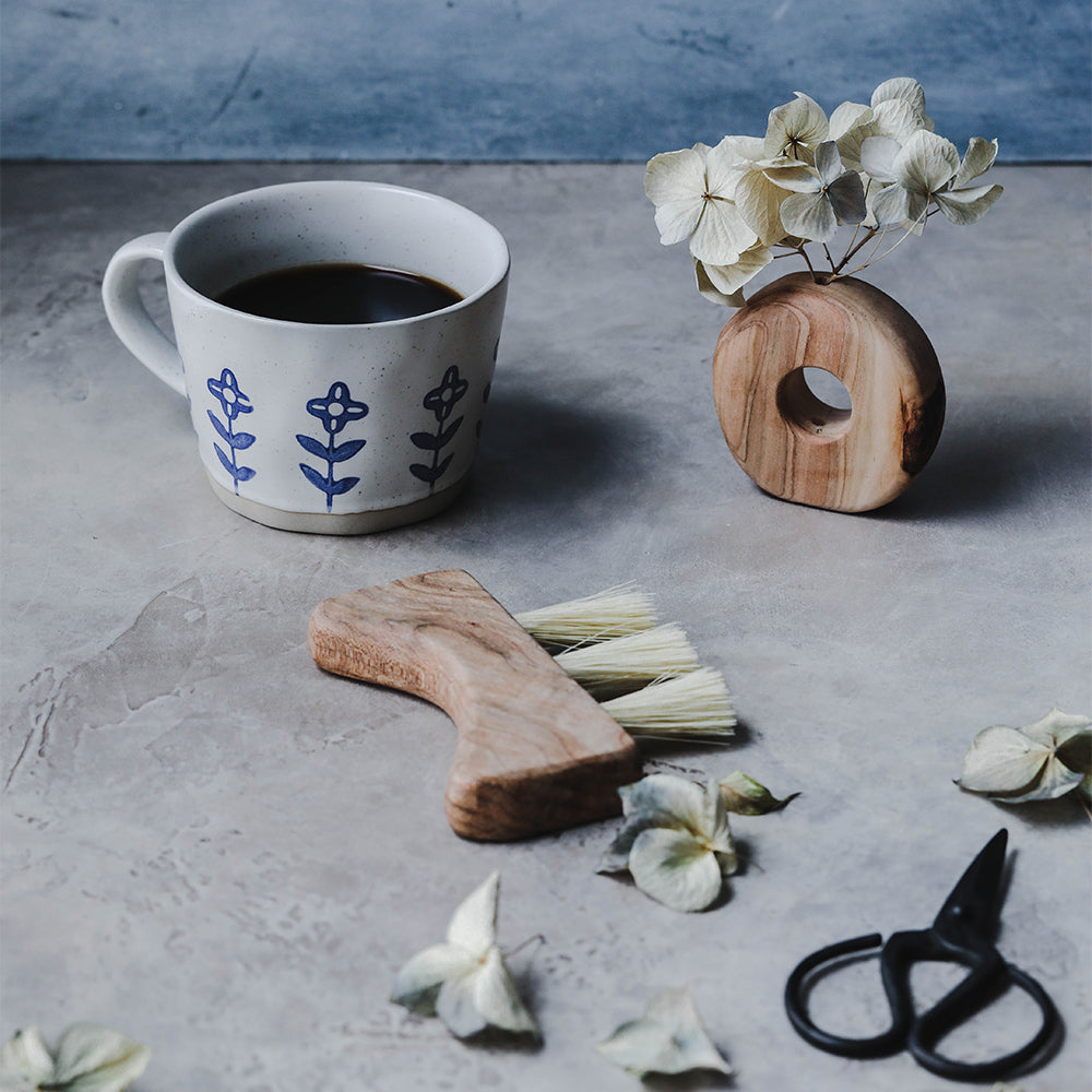 Wooden Donut Vase